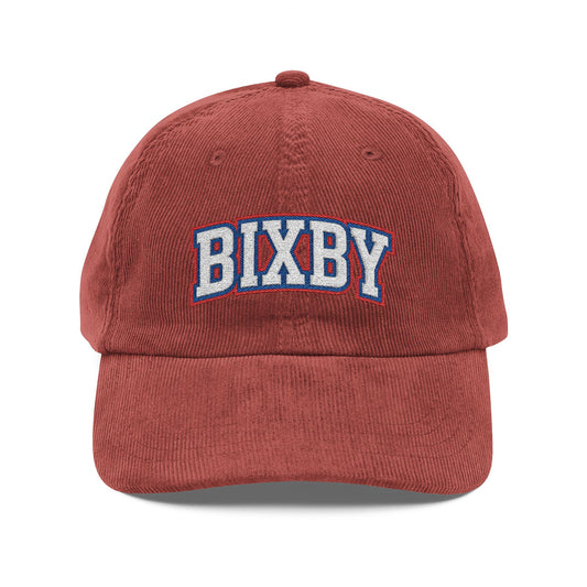 Bixby Athletic Letter Embroidered Corduroy Ballcap
