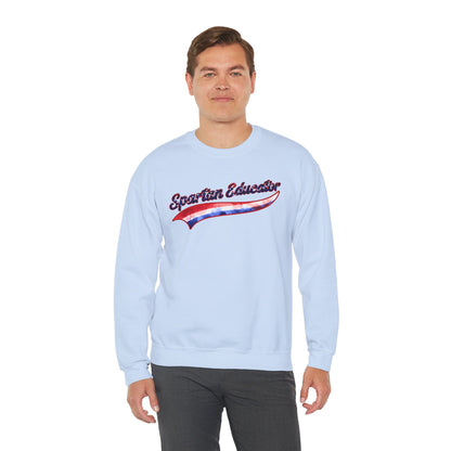 Spartan Educator Patriotic Design Gildan Sweatshirt