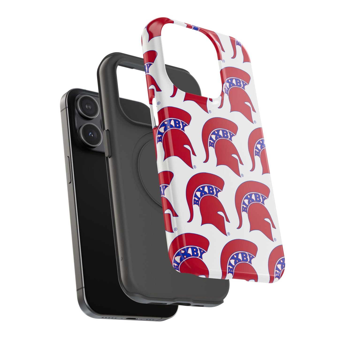 Bixby Spartan Red Logo Impact Resistant iPhone Case