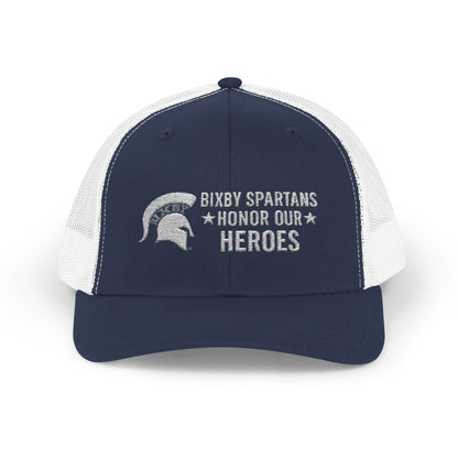 Spartans Honor Our Heroes Embroidered Trucker Snapback