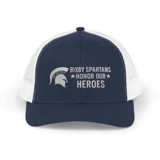 Spartans Honor Our Heroes Embroidered Trucker Snapback