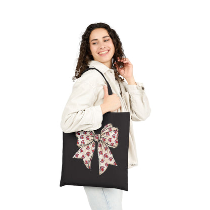 Spartan Bow Front and Back Print Canvas Tote Bag