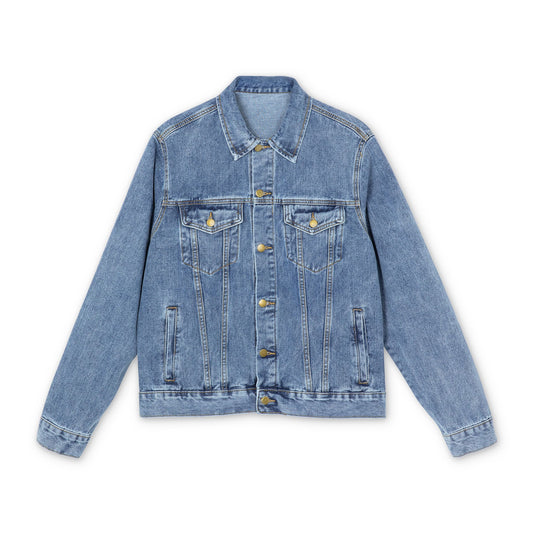 Men's Denim Jacket Spartan Red Logo