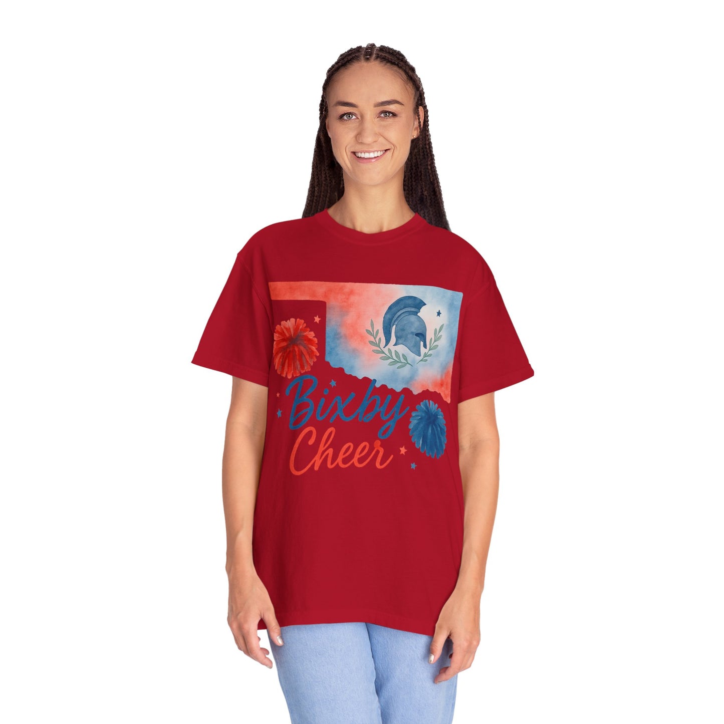 Cheer Bixby OK Watercolor Comfort Colors Tee