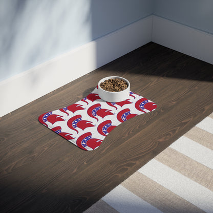 Spartan Red Logo Pet Feeding Mat
