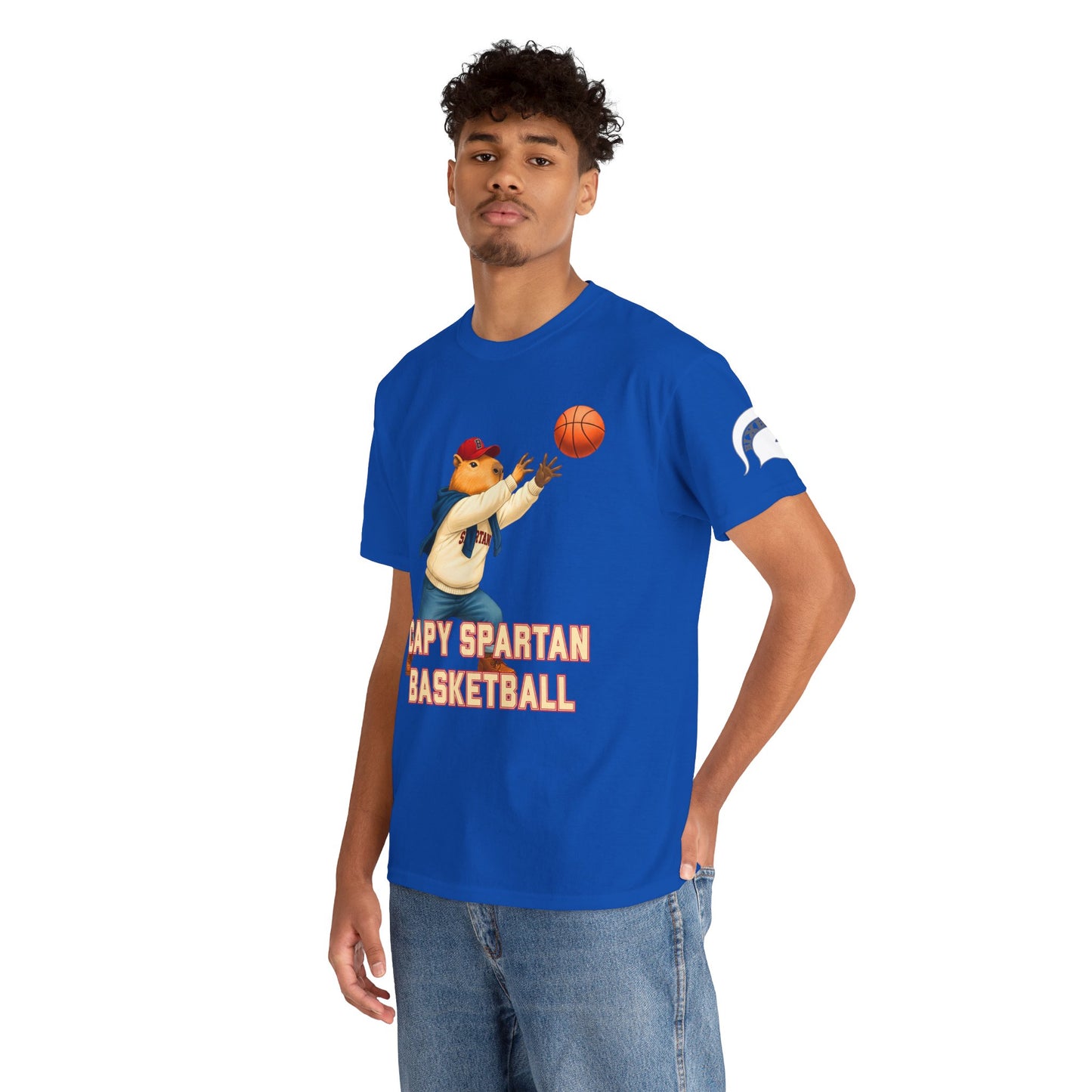 Capy Spartan Basketball Gildan Tee