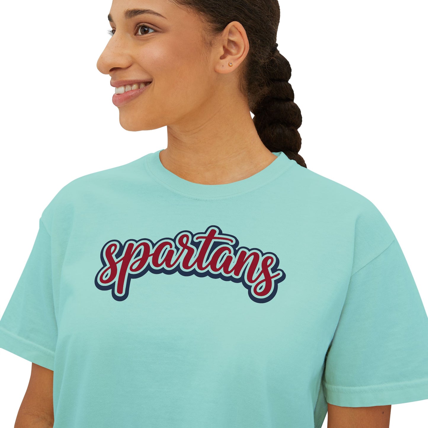 Spartans Women's Comfort Colors Boxy Tee