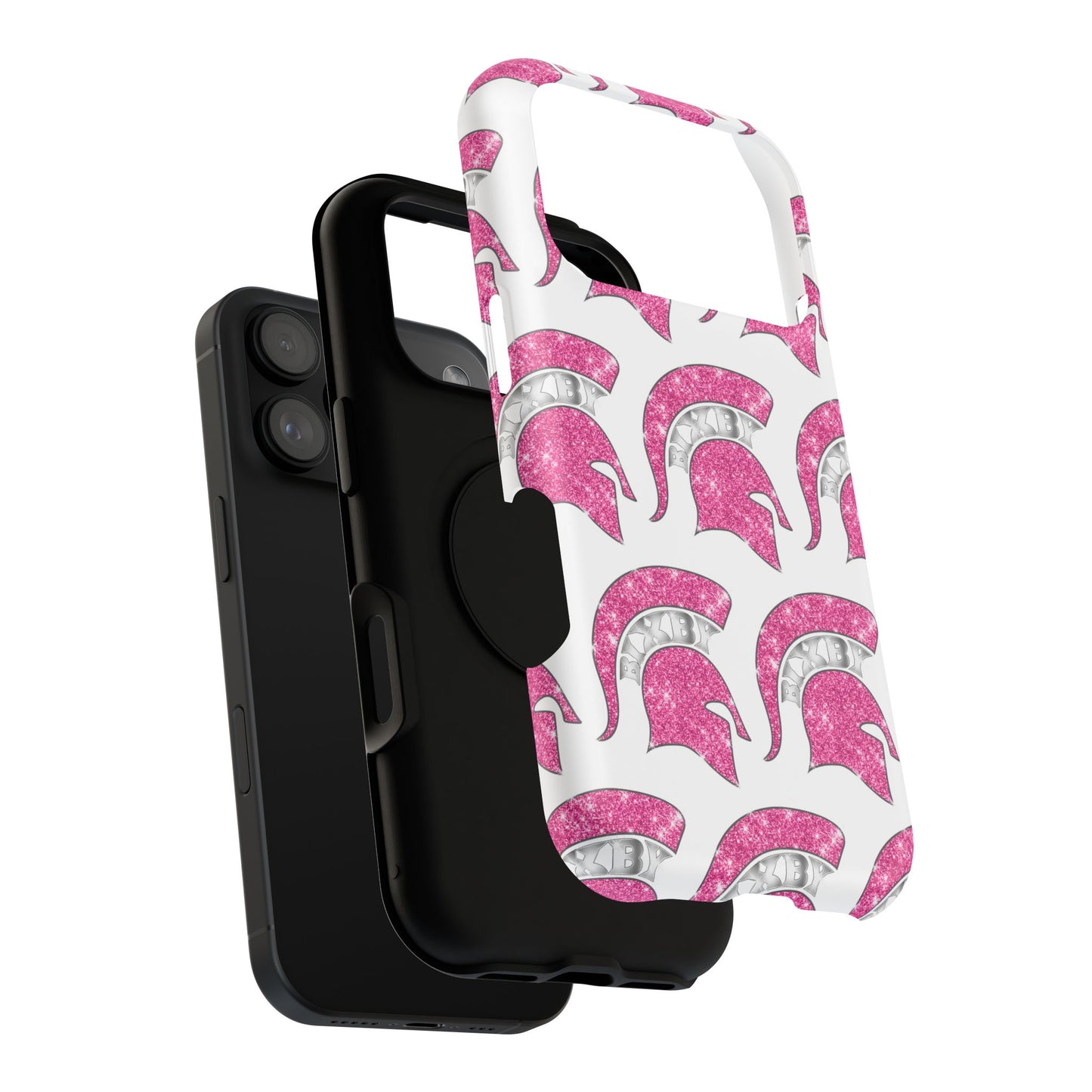 Bixby Spartan Pink Bling Logo Impact Resistant iPhone Case
