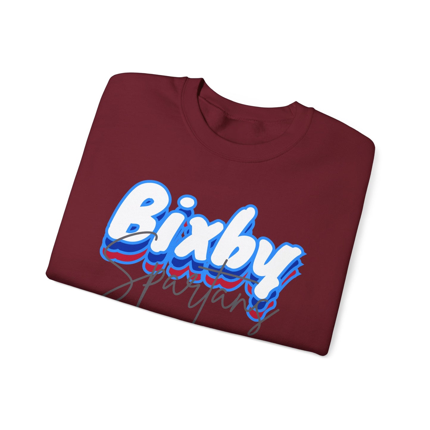 Bixby Spartan Script Logo Gildan Sweatshirt
