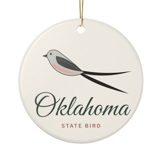 State Bird Oklahoma Porcelain Ornament