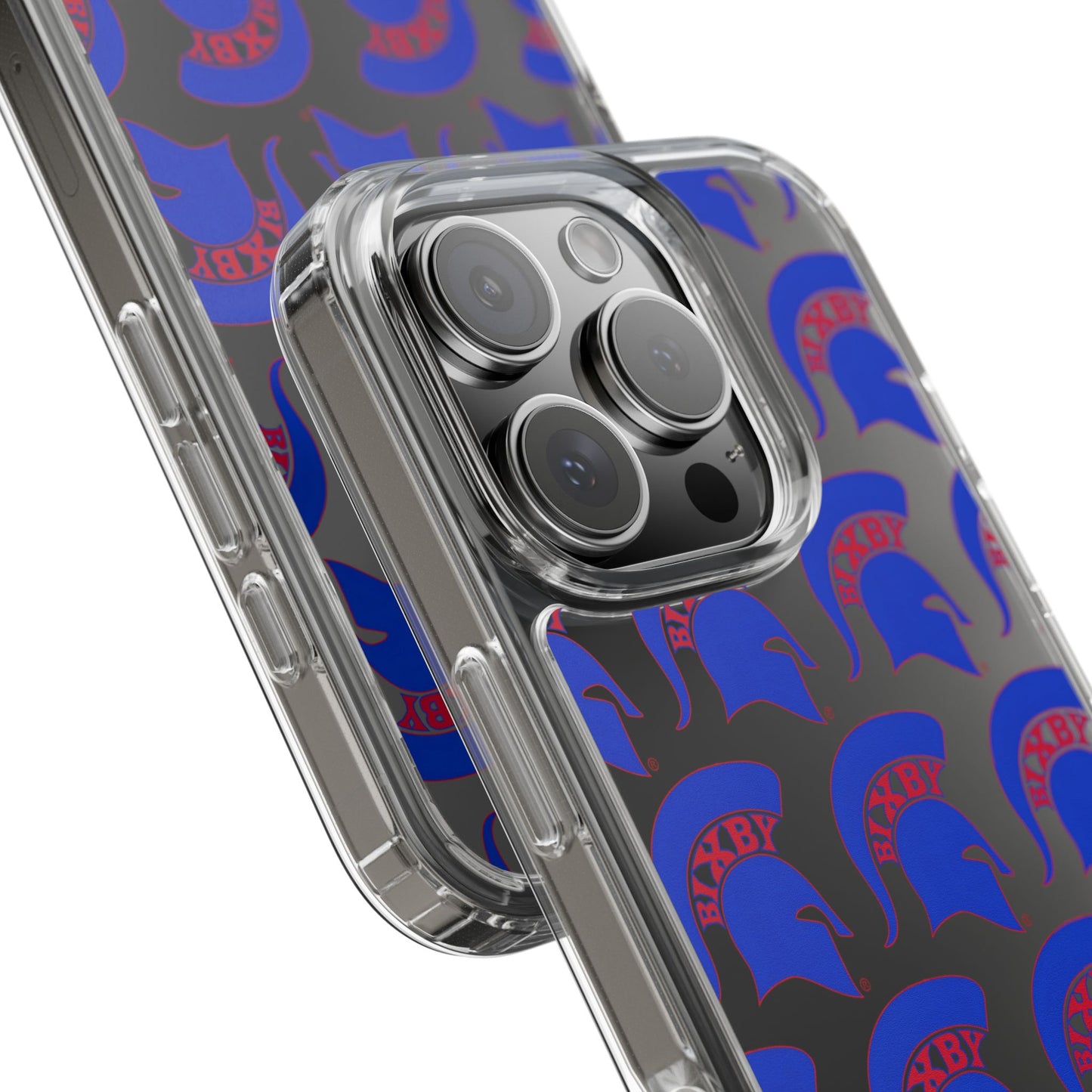 Spartan Blue Logo Clear Apple Phone Case