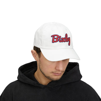 Bixby Spartans Embroidered Dad Hat, Red Script Bixby