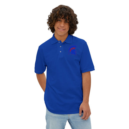 Spartan Blue Logo Jerzees Polo