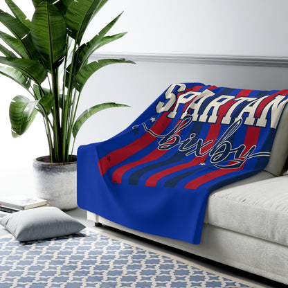 Spartans Bixby Sherpa Fleece Blanket - Cozy School Spirit Throw
