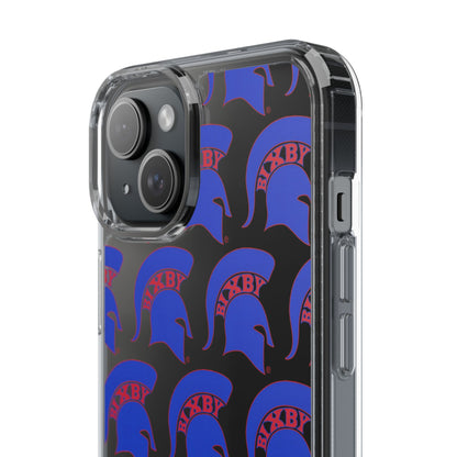 Spartan Blue Logo Clear Apple Phone Case