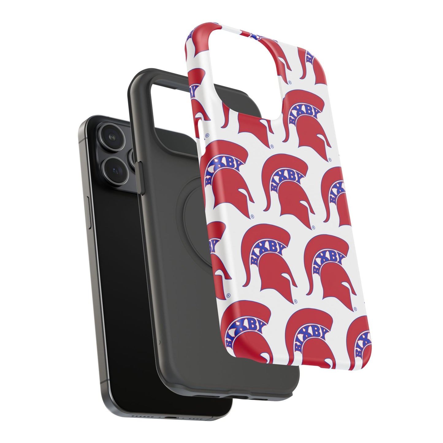 Bixby Spartan Red Logo Impact Resistant iPhone Case