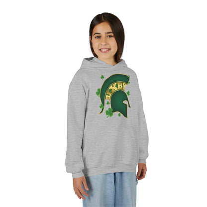 St. Patty's Good Luck Spartan Helmet Youth Hoodie