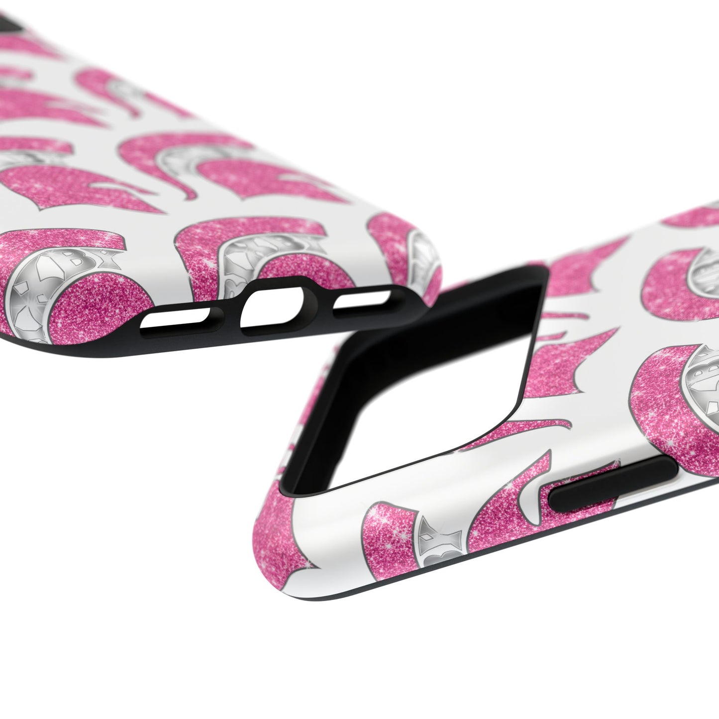 Bixby Spartan Pink Bling Logo Impact Resistant iPhone Case