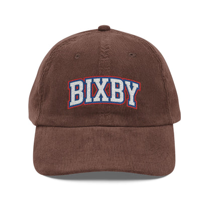 Bixby Athletic Letter Embroidered Corduroy Ballcap