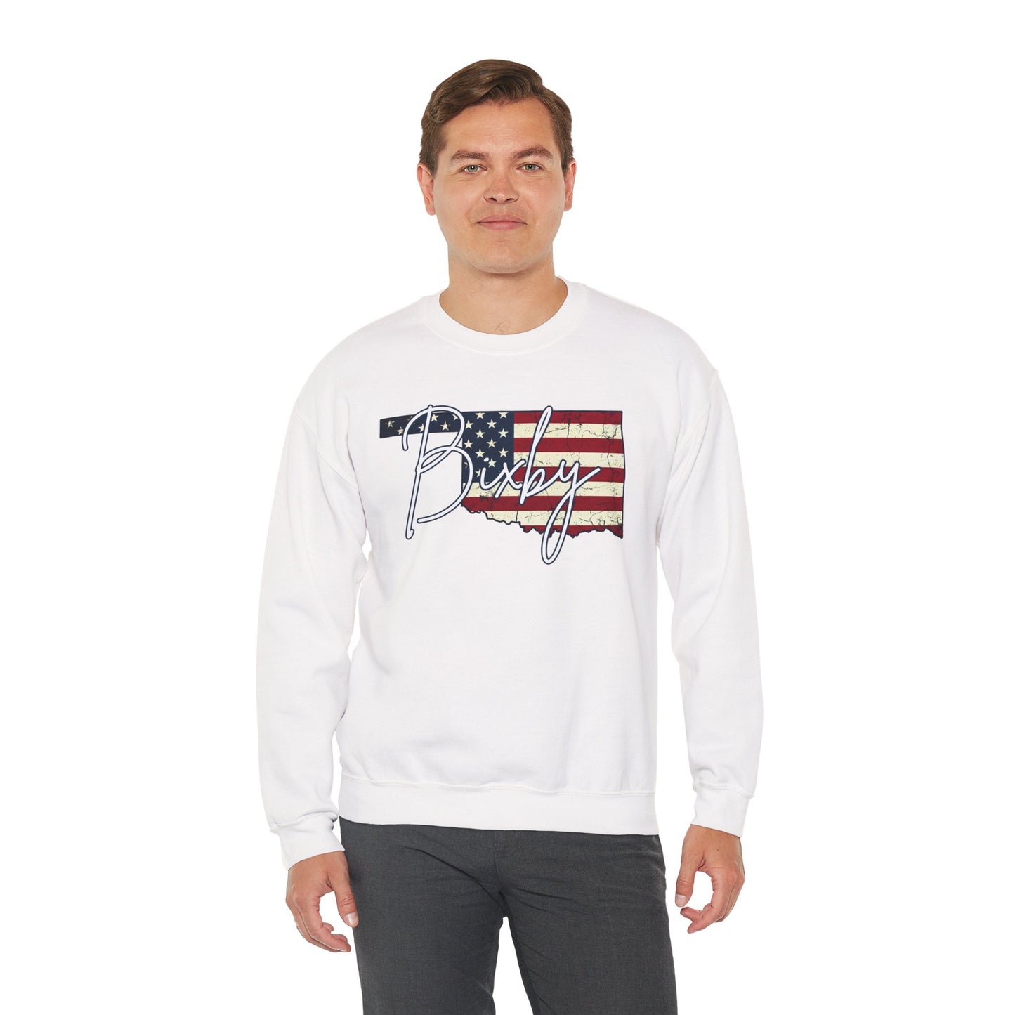 Oklahoma Flag 'Bixby' Gildan Sweatshirt – Retro American State Pride