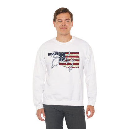 Oklahoma Flag 'Bixby' Gildan Sweatshirt – Retro American State Pride