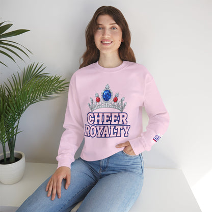 Cheer Royalty With Sleeve Print Gildan Sweatshirt