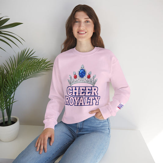 Cheer Royalty With Sleeve Print Gildan Sweatshirt