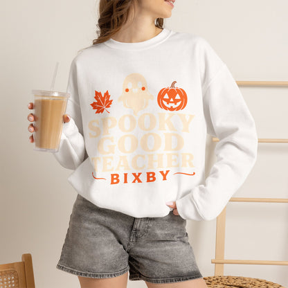 Bixby Spartans Spooky Good Teacher - Halloween Teacher (Bixby) Sweatshirt