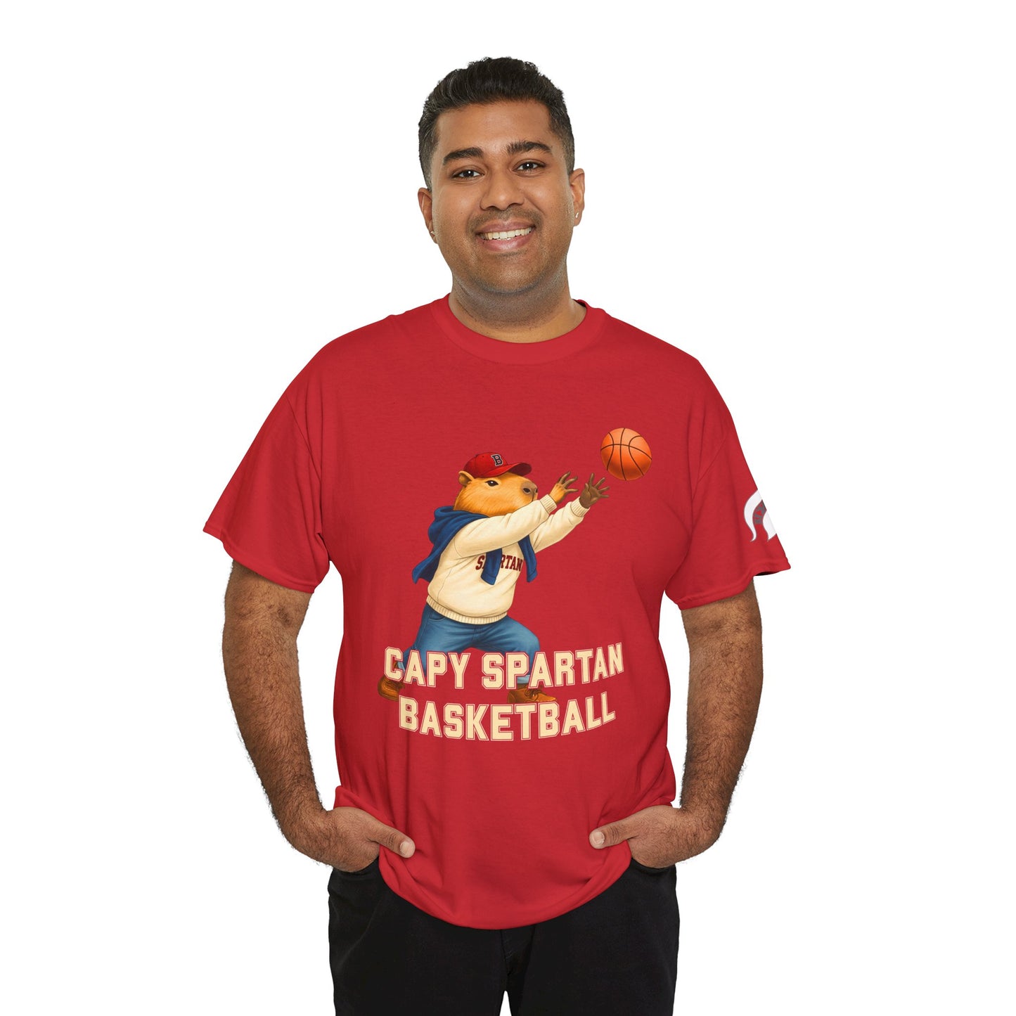Capy Spartan Basketball Gildan Tee