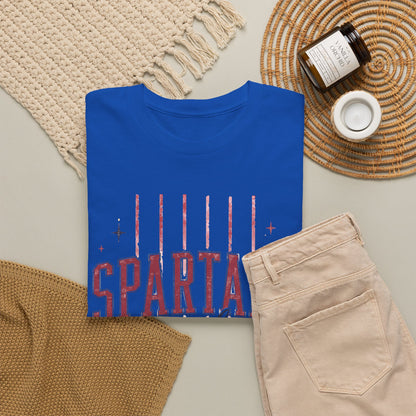 Spartans Bixby T-Shirt — Vintage Red Striped School Spirit Tee