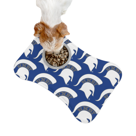 Spartan White Logo Pet Feeding Mat
