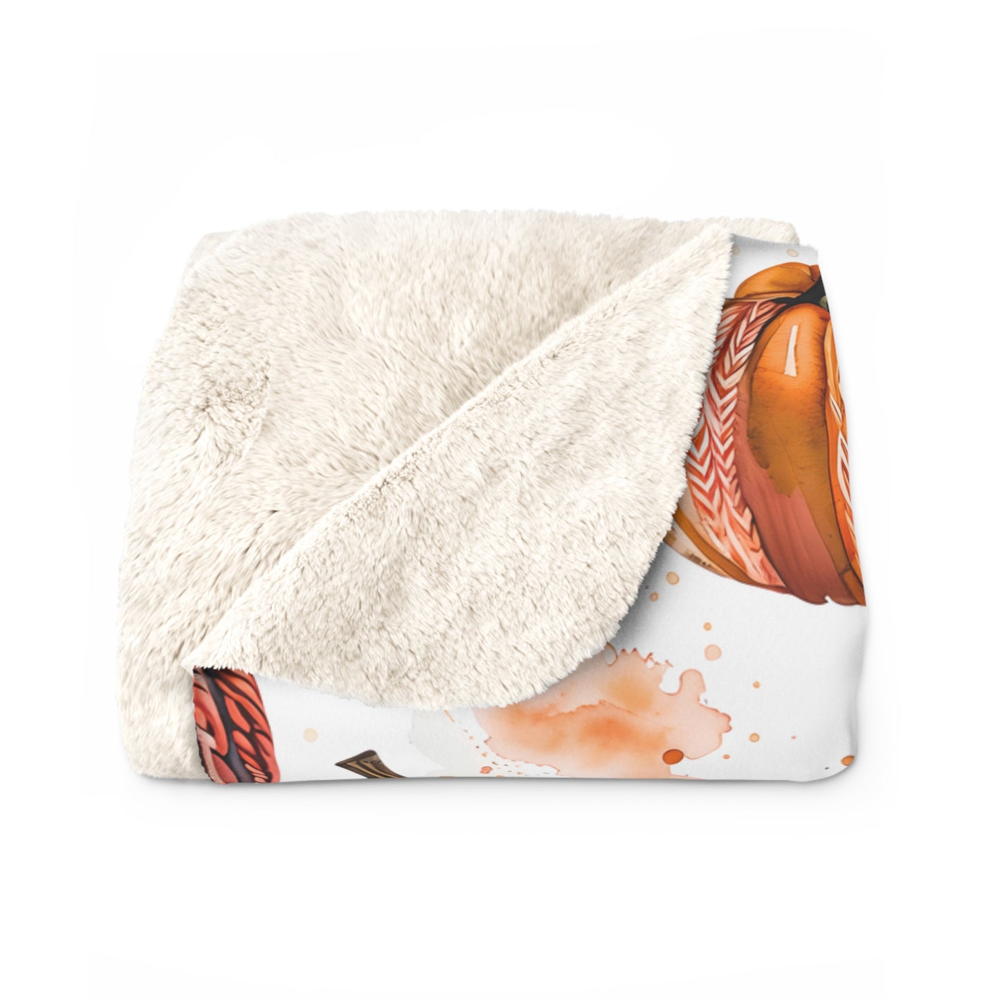Autumn Pumpkin Paradise Sherpa Comfy Blanket