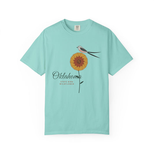 State Bird & Wildflower Oklahoma Tee | Comfort Colors in Chalky Mint