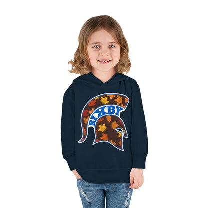 Bixby Spartans Fall Leaves Helmet Toddler Hoodie – Little Spartan Autumn Hoodie