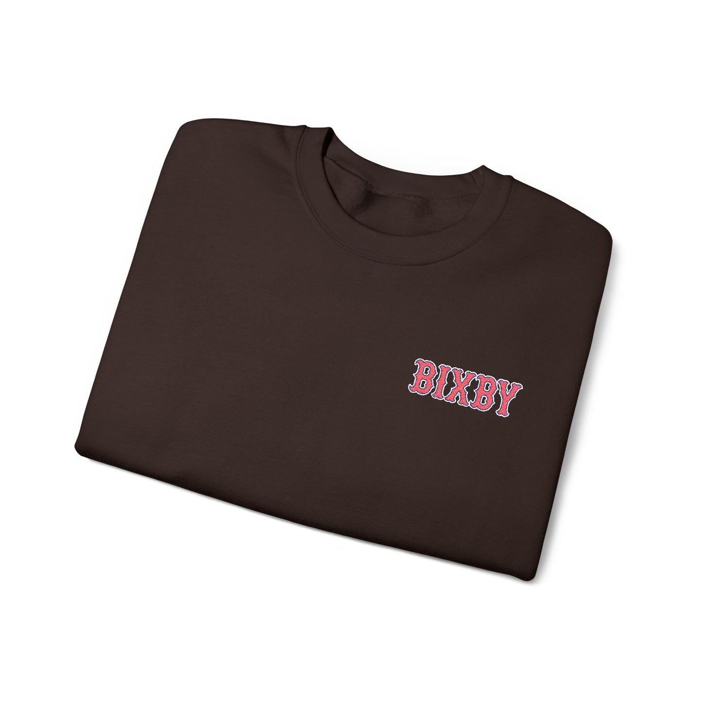 Embroidered Vintage Bixby Font Gildan Sweatshirt
