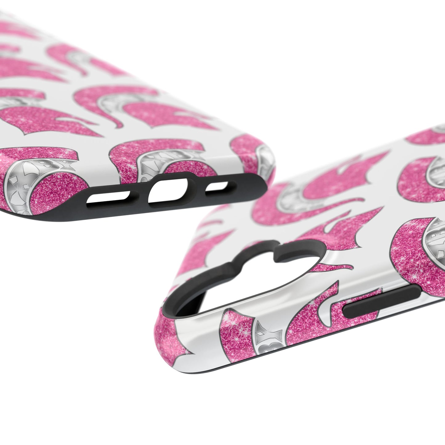 Bixby Spartan Pink Bling Logo Impact Resistant iPhone Case
