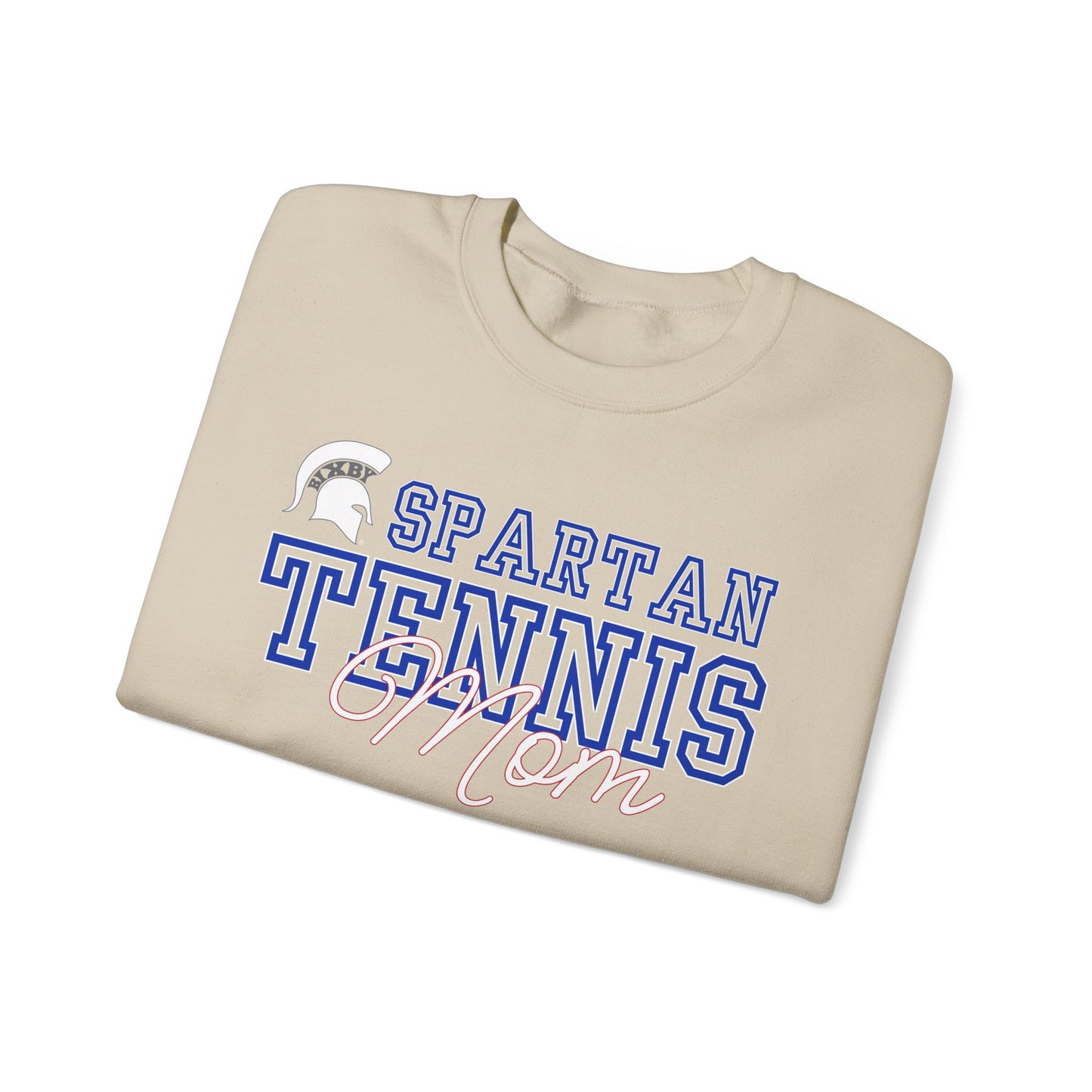 Spartan Tennis Mom Gildan Sweatshirt with Sleeve Print