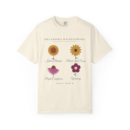 Oklahoma Wildflower Field Guide Tee | Comfort Colors