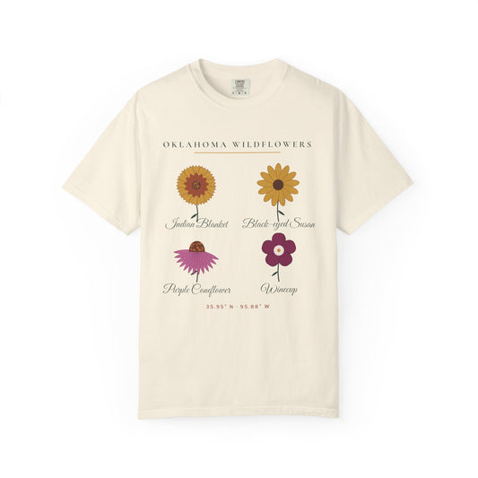 Oklahoma Wildflower Field Guide Tee | Comfort Colors