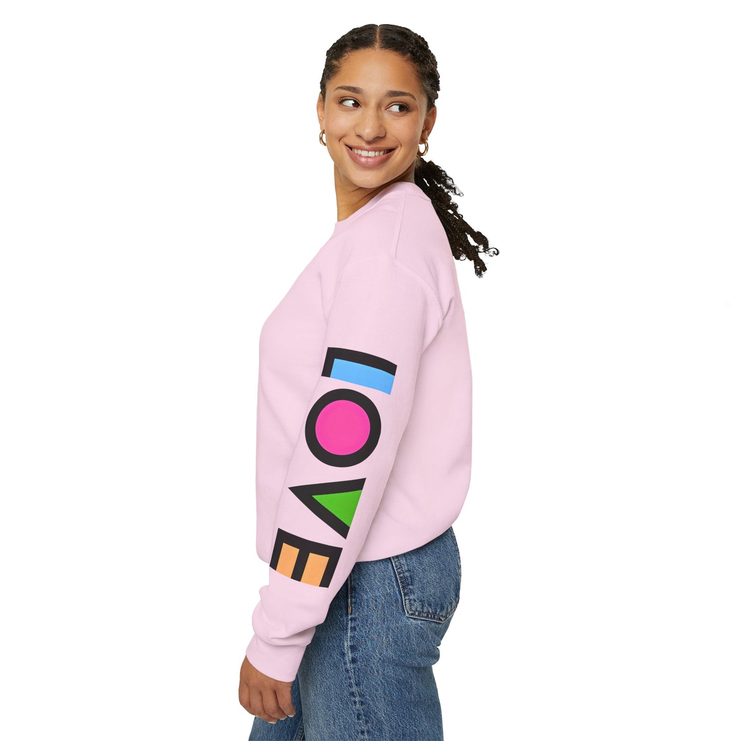 Bold Colorblock LOVE Valentine's Sleeve Graphic