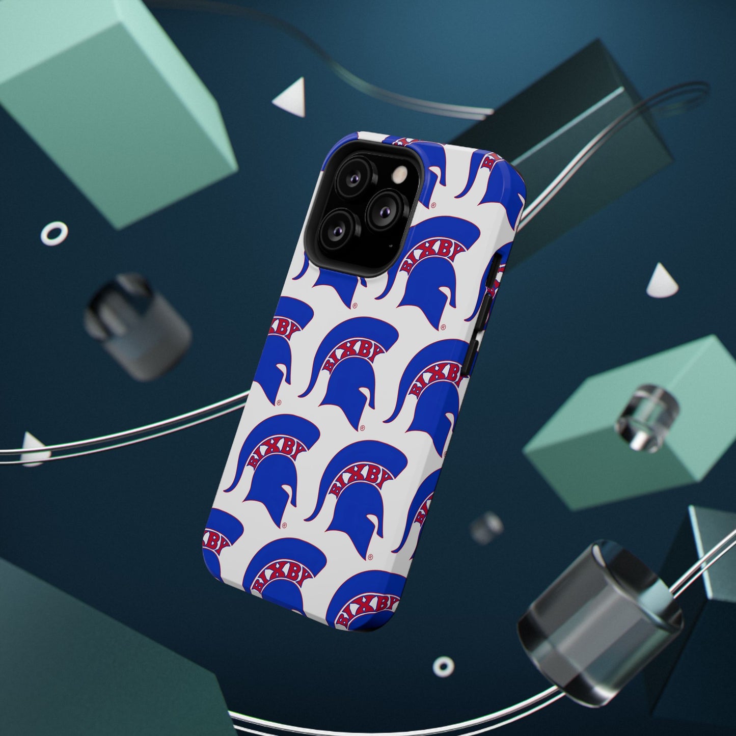 Bixby Spartan Blue Logo Impact Resistant iPhone Case