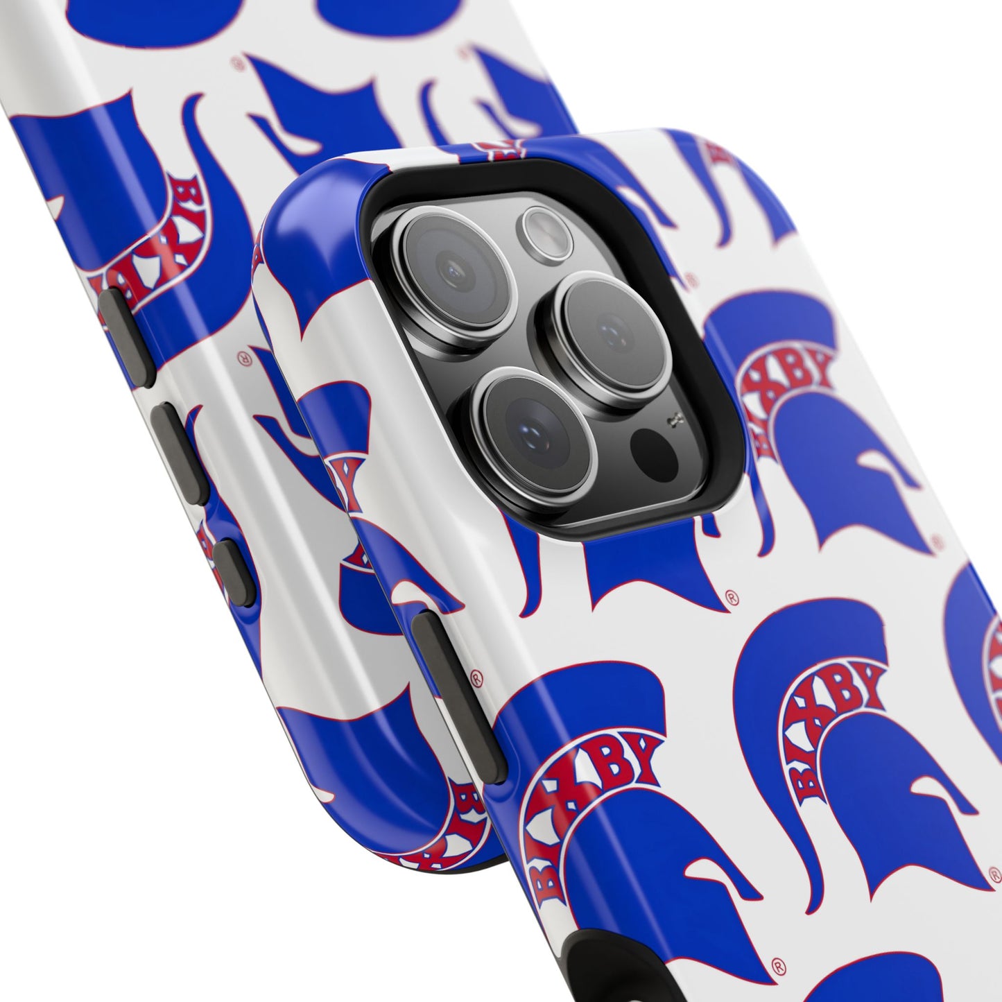 Bixby Spartan Blue Logo Impact Resistant iPhone Case