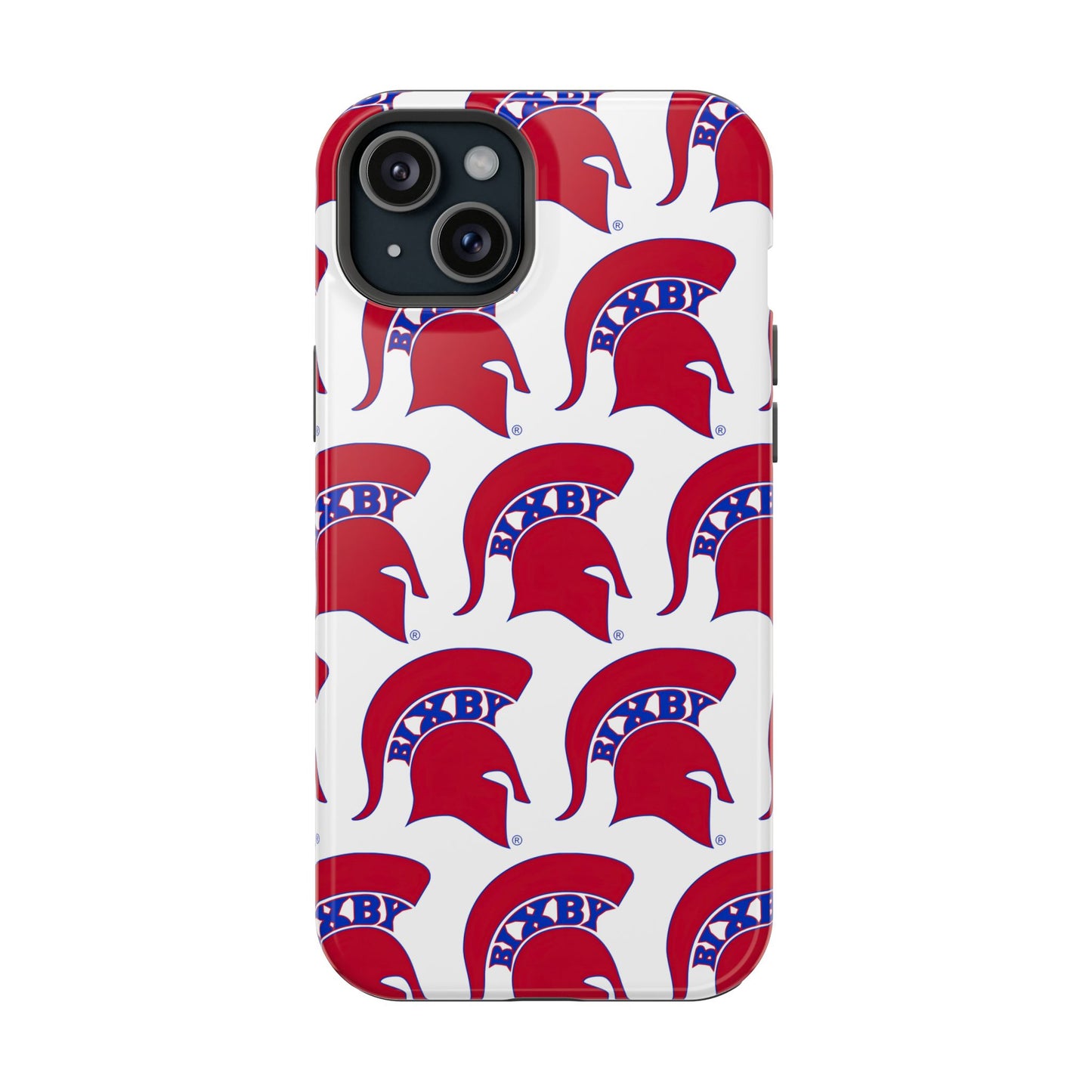 Bixby Spartan Red Logo Impact Resistant iPhone Case