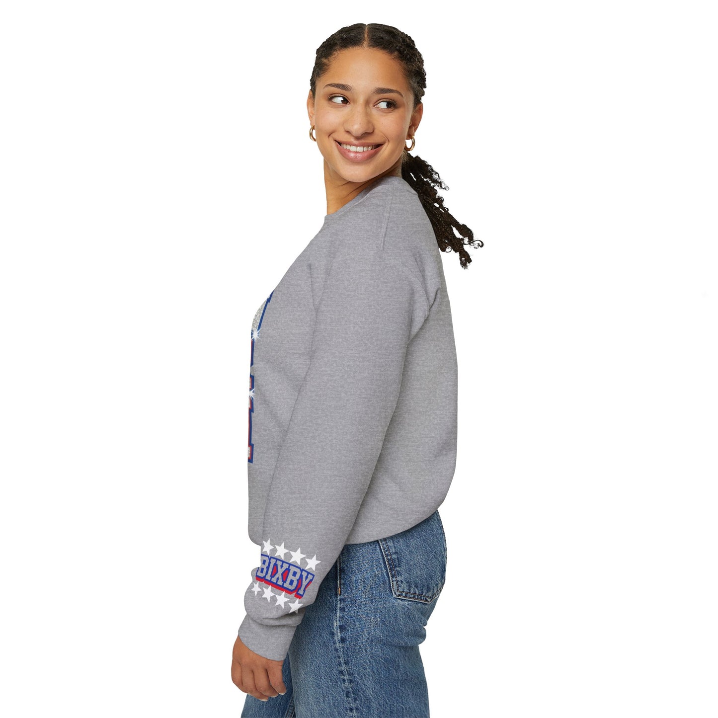 Spartan Cheer Mom With Sleeve Print Gildan Sweatshirt
