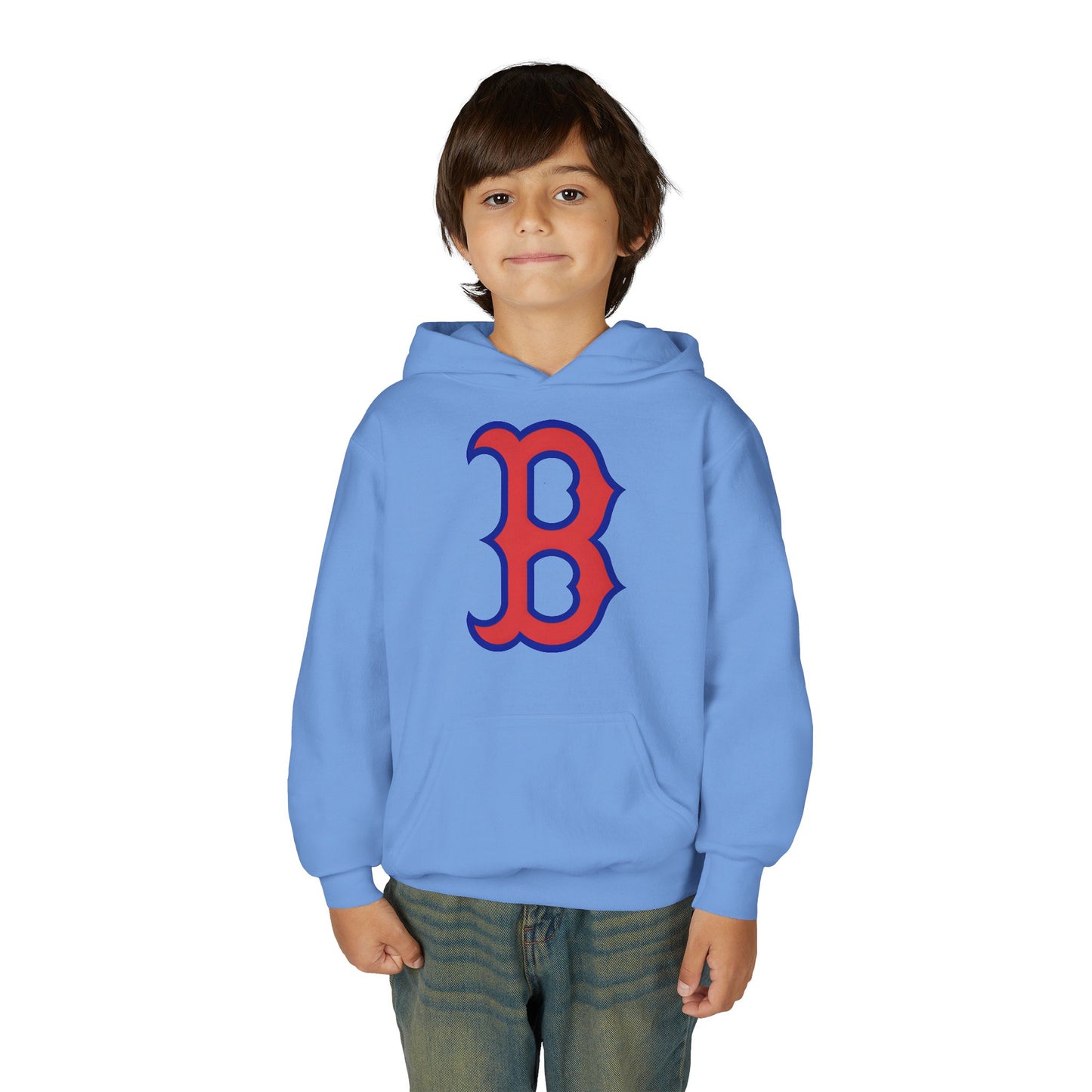 Youth Hoodie with Red & Blue 'B' Logo Youth Gildan Hoodie