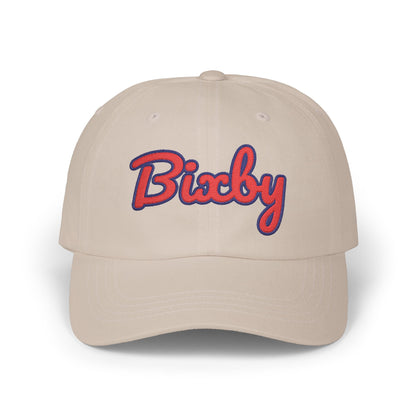 Bixby Spartans Embroidered Dad Hat, Red Script Bixby