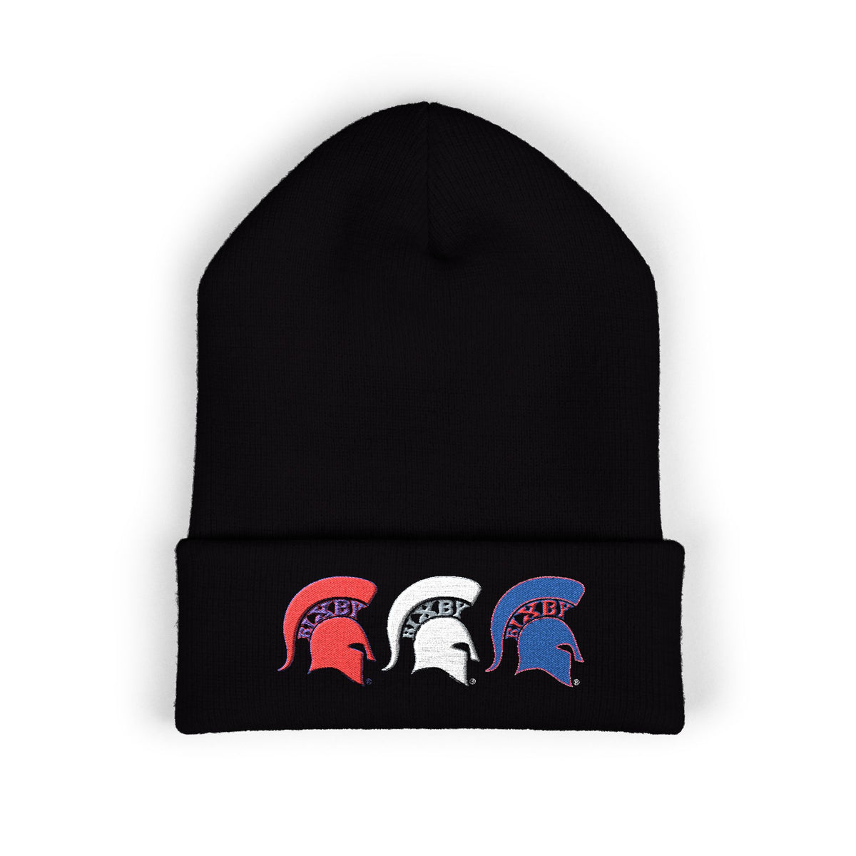 Bixby Spartans Red White And Blue Cuffed Beanie Cap