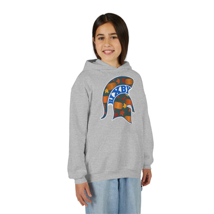 Bixby Spartans Pumpkin Patch Helmet Youth Hoodie – Kids Fall Game Day Hoodie