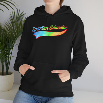 Spartan Educator Tie-Dye Design Gildan Hoodie