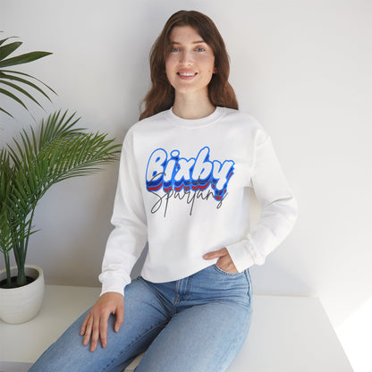 Bixby Spartan Script Logo Gildan Sweatshirt